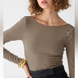 J.Crew FormKnit scoopback bodysuit in stripe